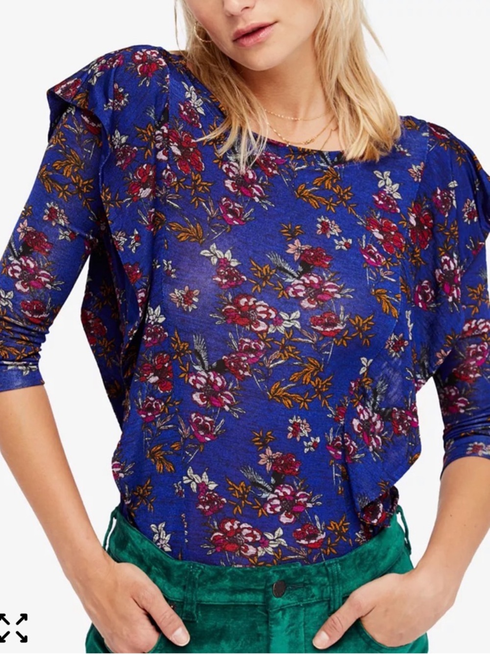 Free People Dock Street Ruffled Top - Picture 2 of 11